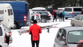 Nával turistů na Modravě