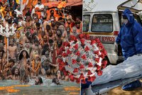 Covidové „tsunami“: Obří vlna mrtvých v Indii, vážně nemocné děti, mutace a hrozba v davech