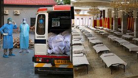 Indická metropole se hroutí pod náporem koronaviru. Pacienti jsou ve vagonech, oběti na chodbách.