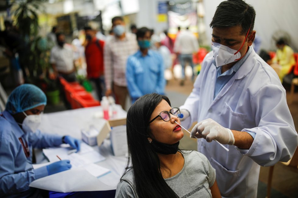 Testování na koronavirus v Indii.