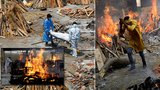 Obraz naprosté zkázy: Těla obětí koronaviru pálí v Indii na ulicích, nemocnicím došla lůžka i kyslík