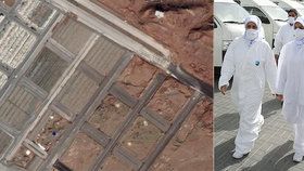 Masový hrob obětí koronaviru v Íránu je tak obrovský, že je vidět z vesmíru