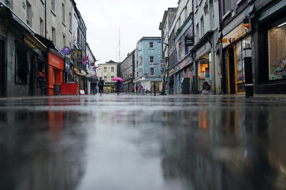 Prázdné ulice v Irsku.