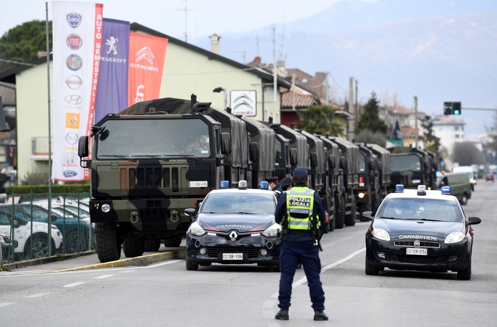 Boj s koronavirem v Itálii. (25. 3. 2020)