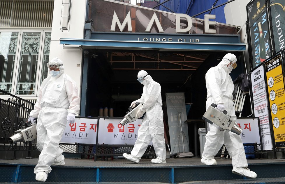 Koronavirus v Jižní Korei: Nadále probíhá dezinfekce prostor (12.5.2020)
