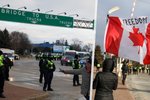Demonstranti zablokovali hlavní most mezi Kanadou a USA. Protestují proti pandemickým opatřením