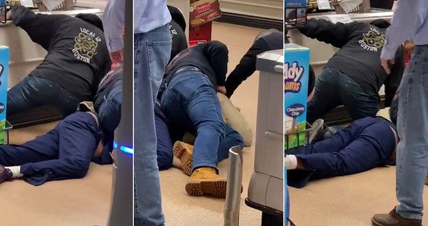 Muž kašlal a plival na jídlo v supermarketu: Zákazníci se s ním drsně vypořádali!