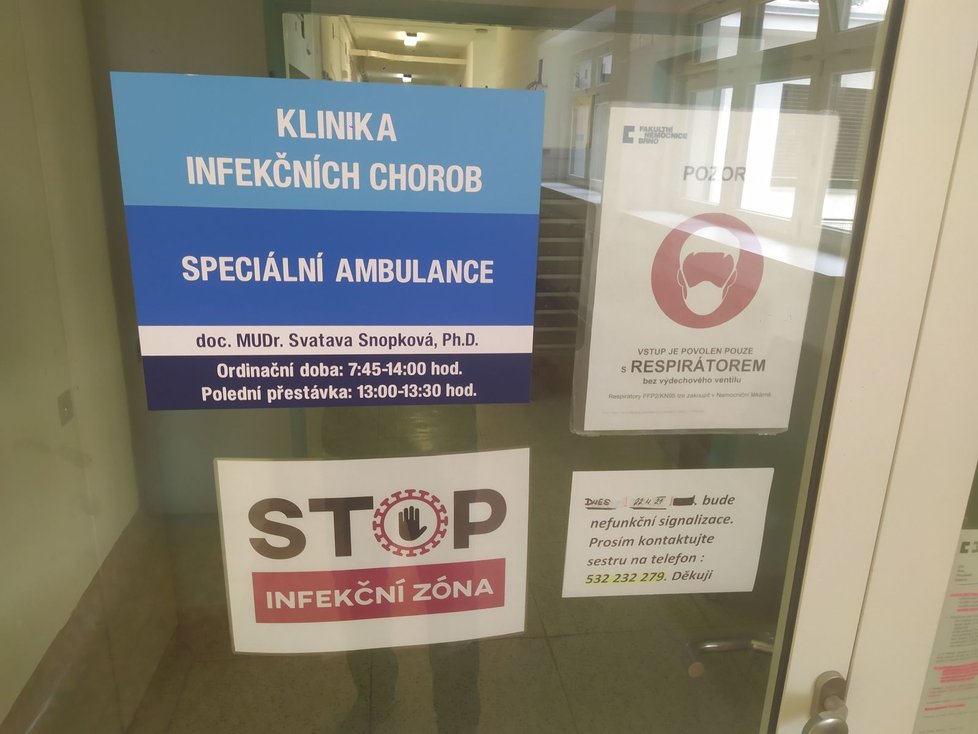 Klinika infekčních chorob ve Fakultní nemocnici Brno.