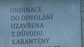 Ordinace lékaře na Praze 6, který je nakažený koronavirem (6. 3. 2020)