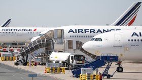 Letadla společnostiAir France odstavená kvůli koronavirové krizi.