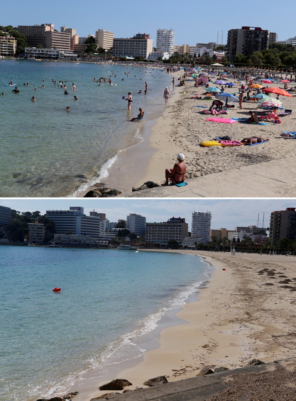 Mallorca a další Baleárské ostrovy jsou kvůli pandemii koronaviru zcela vylidněné, (24.04.2020).