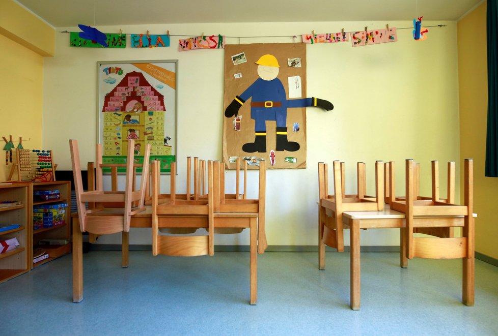 Zavřená mateřská škola v Německu kvůli koronaviru
