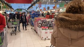 Češi poslední víkend před Štědrým dnem zaplnili obchodní centra (19.12. 2020)