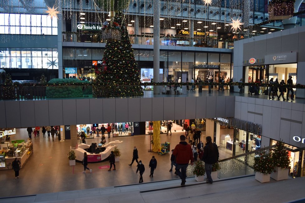 Češi poslední víkend před Štědrým dnem zaplnili obchodní centra (19.12. 2020)