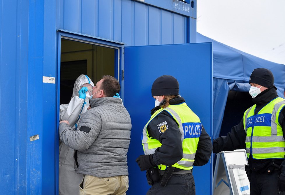 Policejní kontroly na hranicích Německa a Česka