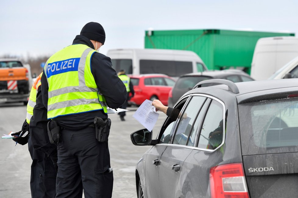 Policejní kontroly na hranicích Německa a Česka