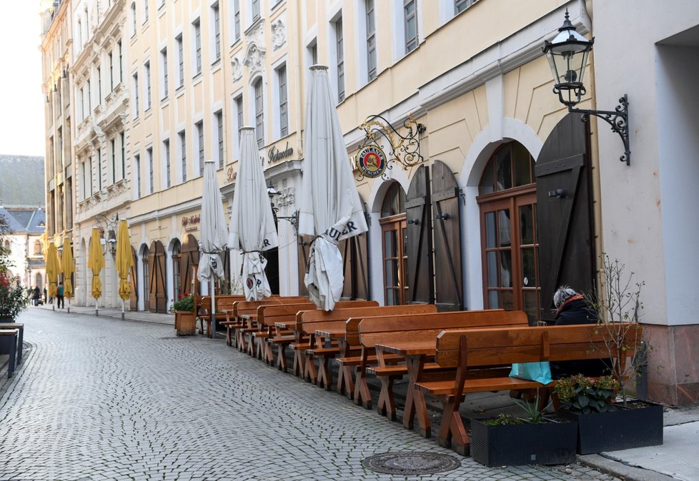 Německo v době pandemie a prázdné ulice v Lipsku.