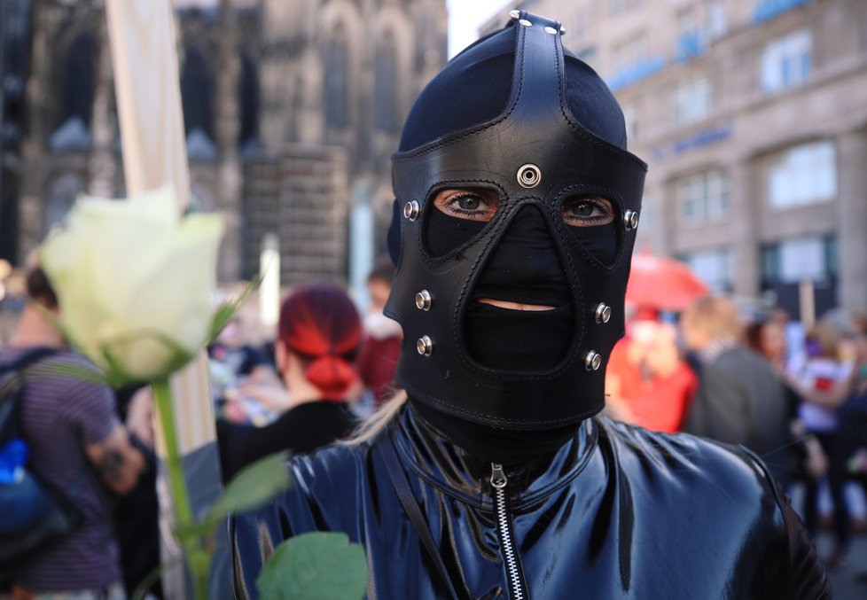 Pracovníci nevěstinců protestovali v Německu proti uzavření jejich podniků v důsledku pandemie koronaviru (29. 7. 2020)