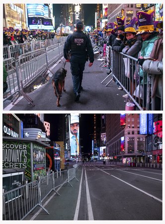 Silvestr bez covidu a s covidem: Rozdíl v oslavách 2019 a 2020 na Times Square v New Yorku