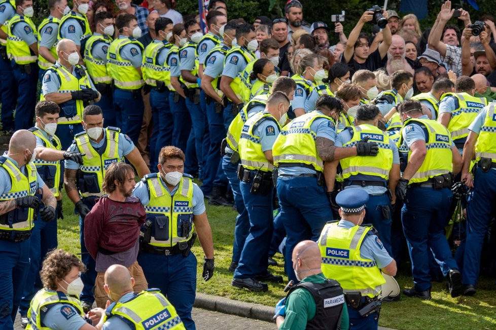 Protesty proti covidovým opatřením na Novém Zélandu