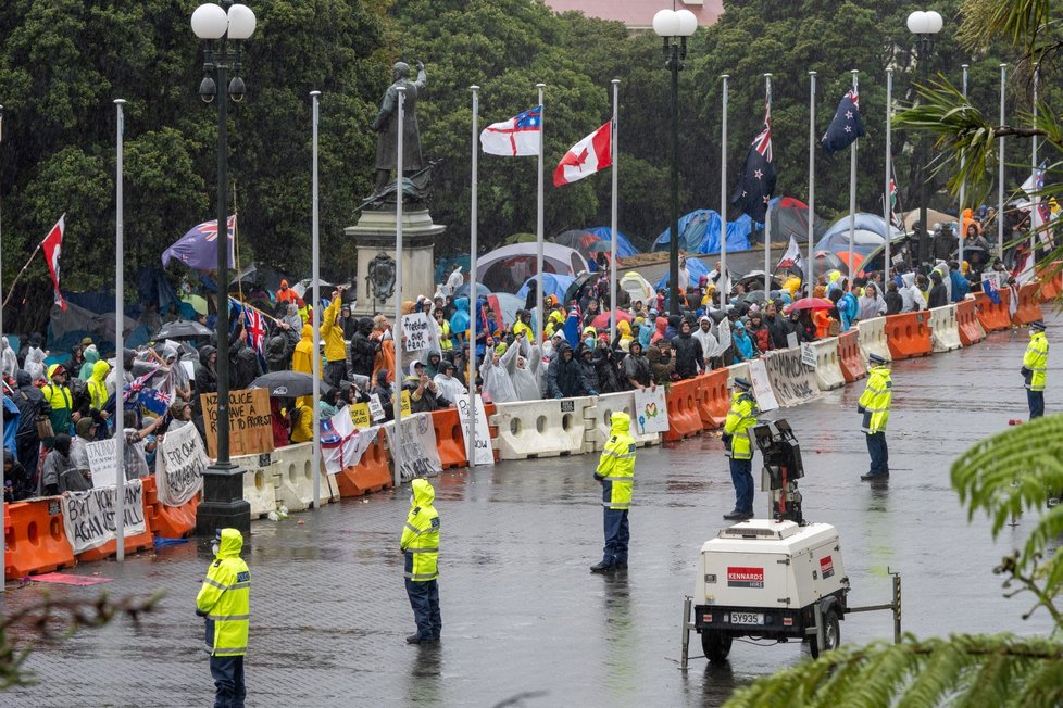 Protesty proti covidovým opatřením na Novém Zélandu