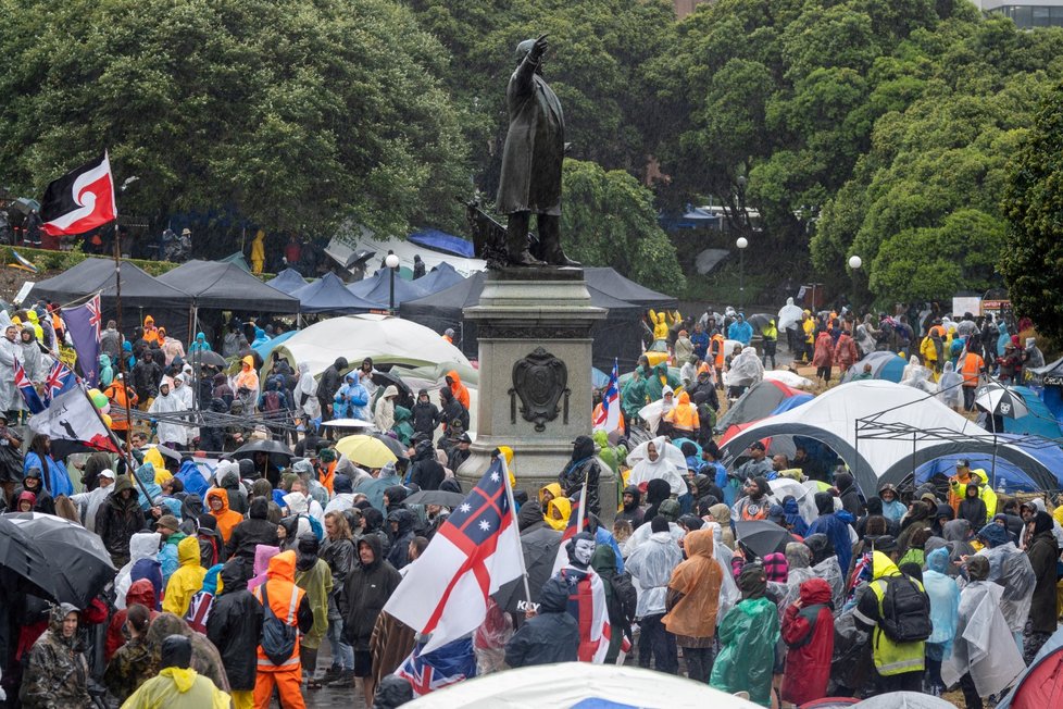 Protesty proti covidovým opatřením na Novém Zélandu