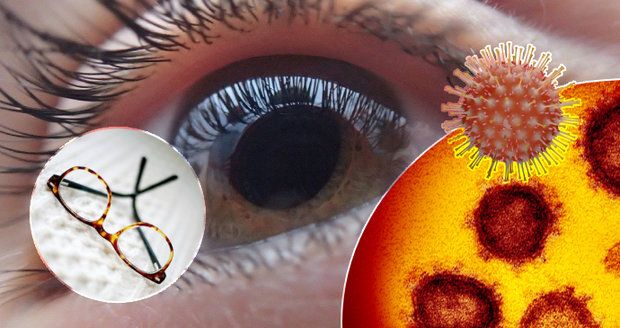 Oči před virovými kapénkami mohou částečně ochránit dioptrické nebo sluneční brýle. 