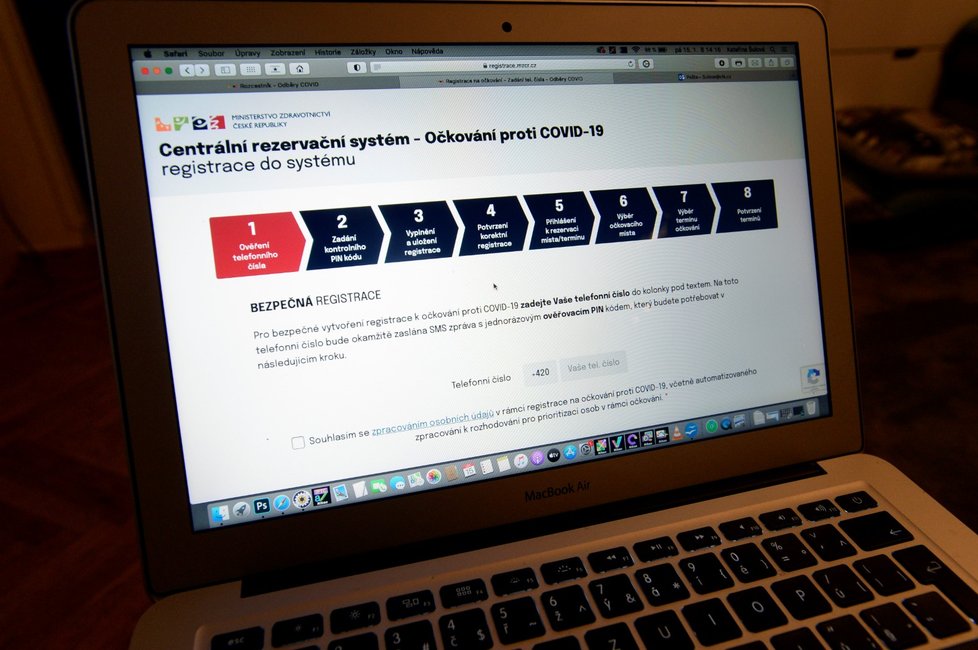 Centrální registrační systém k očkování proti koronaviru (15. 1. 2021) Centrální registrační systém k očkování proti koronaviru (15. 1. 2021)