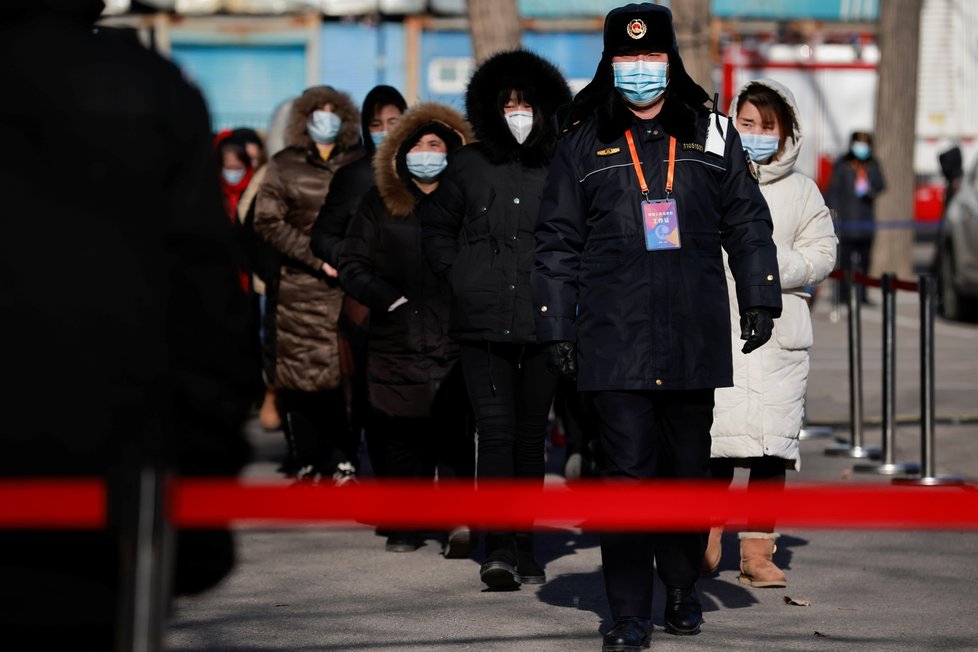 Pandemie koronaviru v čínském Pekingu (6.1.2021)