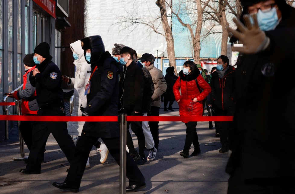 Pandemie koronaviru v čínském Pekingu (6.1.2021)