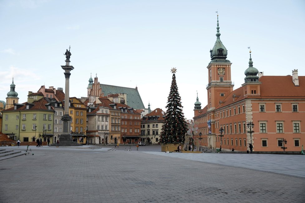 Varšava v době koronaviru (28. 12. 2020)