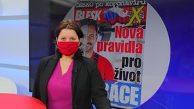 Ministryně práce a sociálních věcí Jana Maláčová (ČSSD) v pořadu Epicentrum 18. 5. 2020