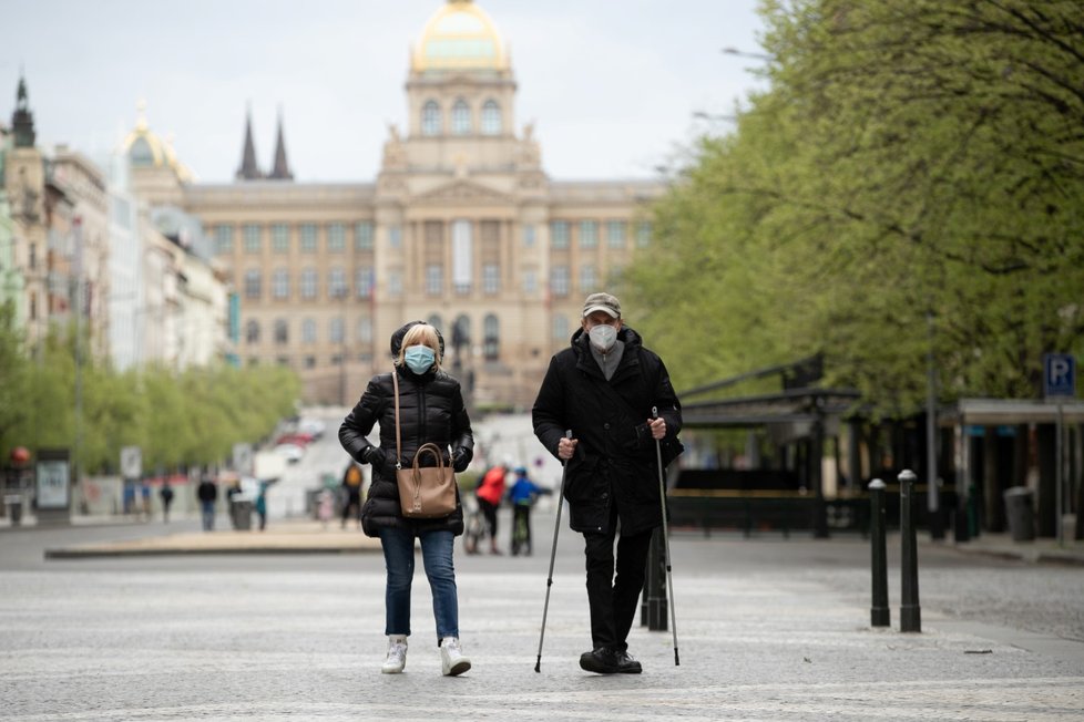 Velikonoční svátky v době pandemie koronaviru v Praze (14.4.2020)