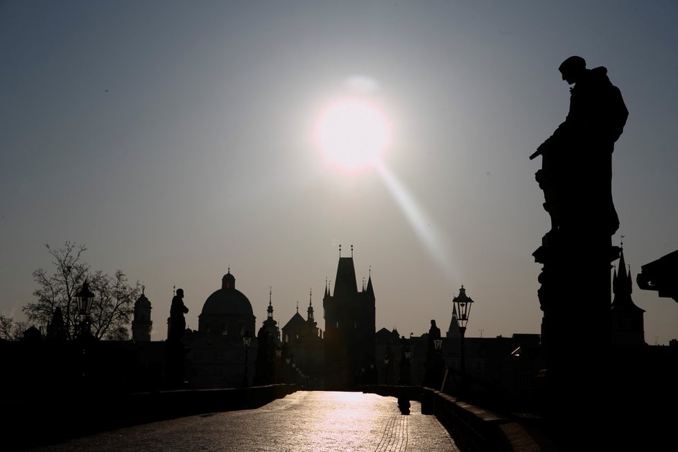 Vylidněná Praha (24. 3. 2020)