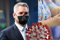Rakouský kancléř vzkázal z izolace, že trvá na povinném očkování. Kritiku Nehammer odmítá