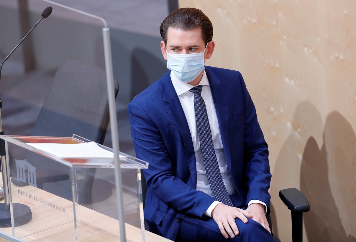 Rakouský kancléř Kurz zvažuje uvolnění restrikcí, (6.04.2020).