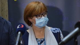 Tisková konference ministerstva zdravotnictví. Účastnila se hlavní hygienička Jarmila Rážová. (3.8.2020)