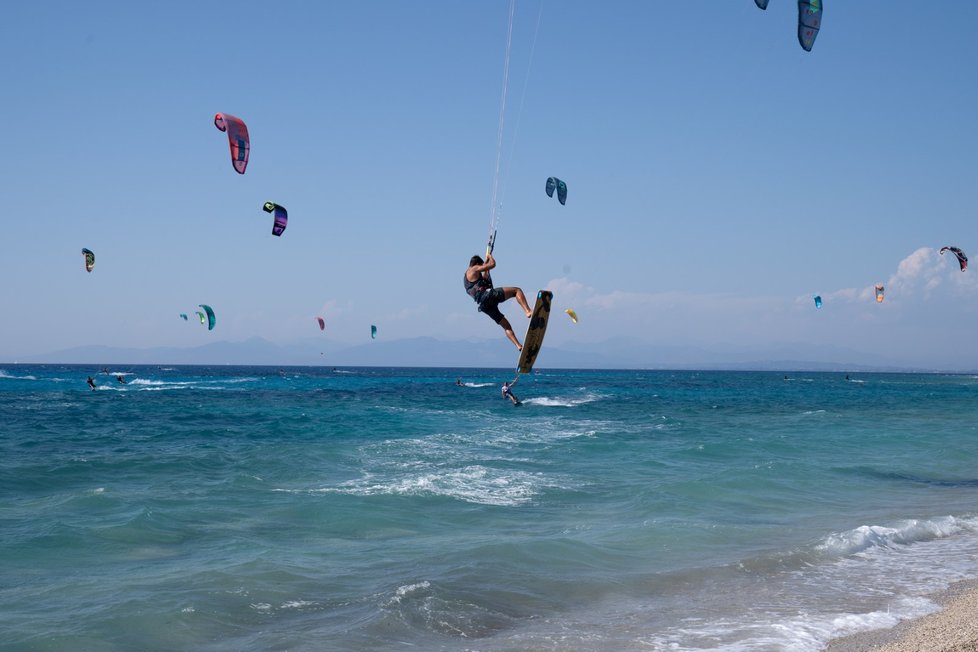 Turisté si užívají dovolenou na ostrově Lefkada.