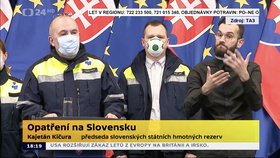 Slovensko bude mít 30 milionů roušek do týdne, informoval tamní předseda státních hmotných rezerv