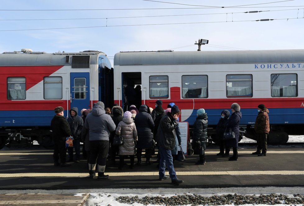 Vakcinační vlak v Rusku.