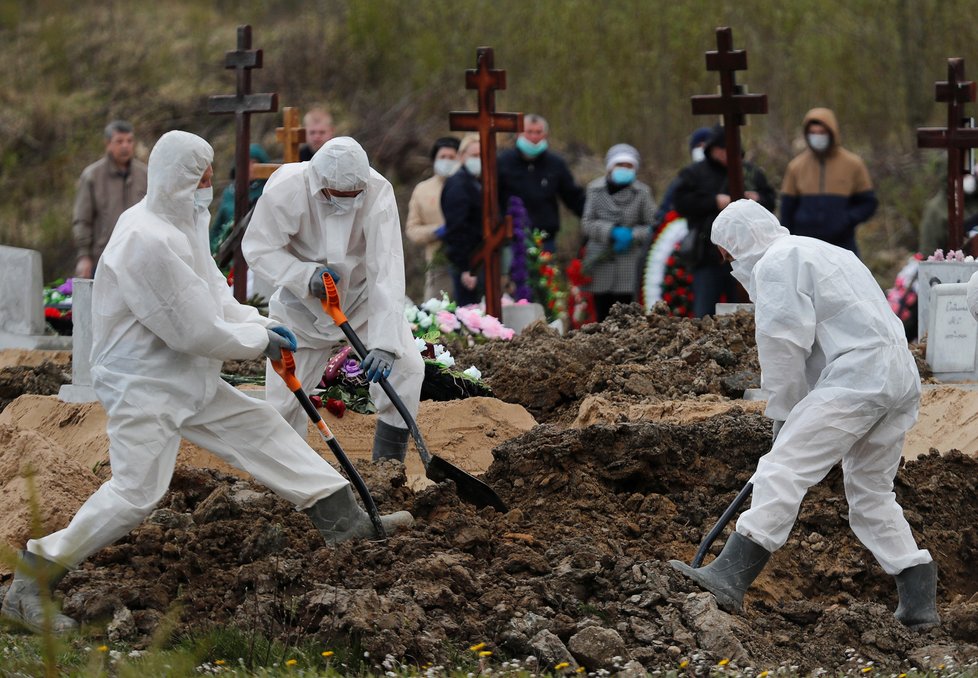 Pohřbívání v Rusku v době koronaviru, (14.05.2020).