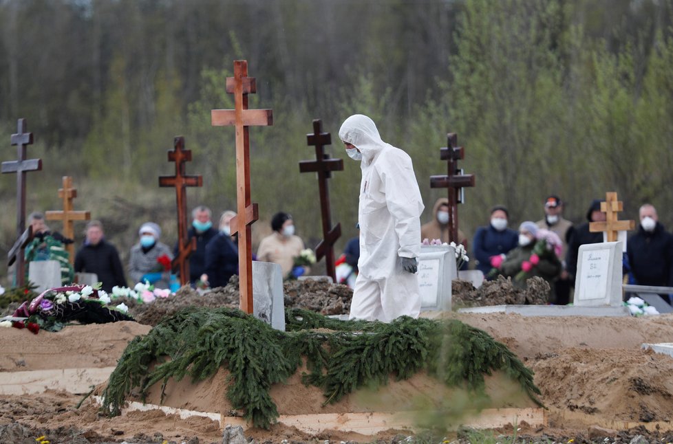 Pohřbívání v Rusku v době koronaviru, (14.05.2020).