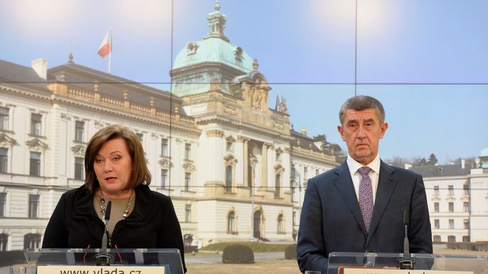 Alena Schillerová a Andrej Babiš