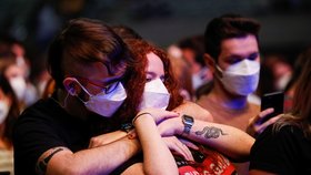 Koncert v Barceloně za časů covidu: 5 tisíc lidí v respirátorech a s negativními testy (27.3.2021)
