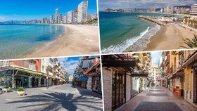 Španělská letoviska v době pandemie: Bez turistů jsou z nich města duchů