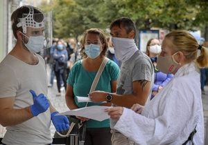 Testování na koronavirus v Praze (10. 9. 2020)