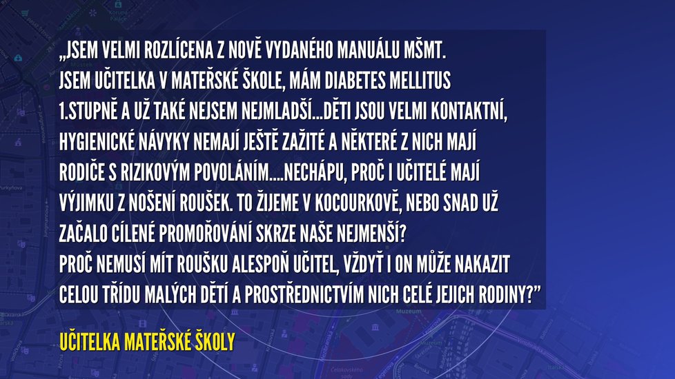 Reakce učitelky mateřské školky na nový manuál MŠMT.