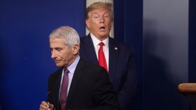 Americký prezident Donald Trump a epidemiolog Anthony Fauci.