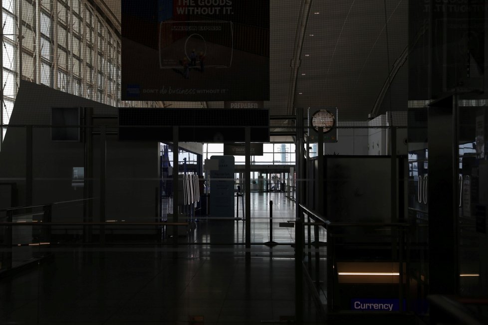Koronavirus v USA: Vylidněné letiště JFK v New Yorku (16. 5. 2020)