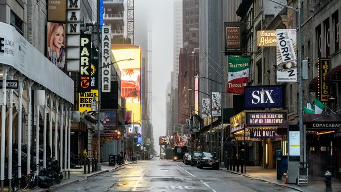Prázdné ulice v New Yorku